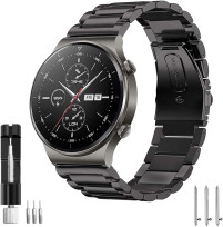 Стоманена верижка за часовник Huawei Watch GT3 46 mm / GT3 pro 46 mm и други черна 